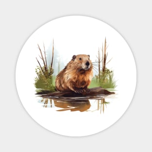 I Love Beaver Magnet